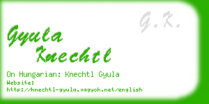 gyula knechtl business card
